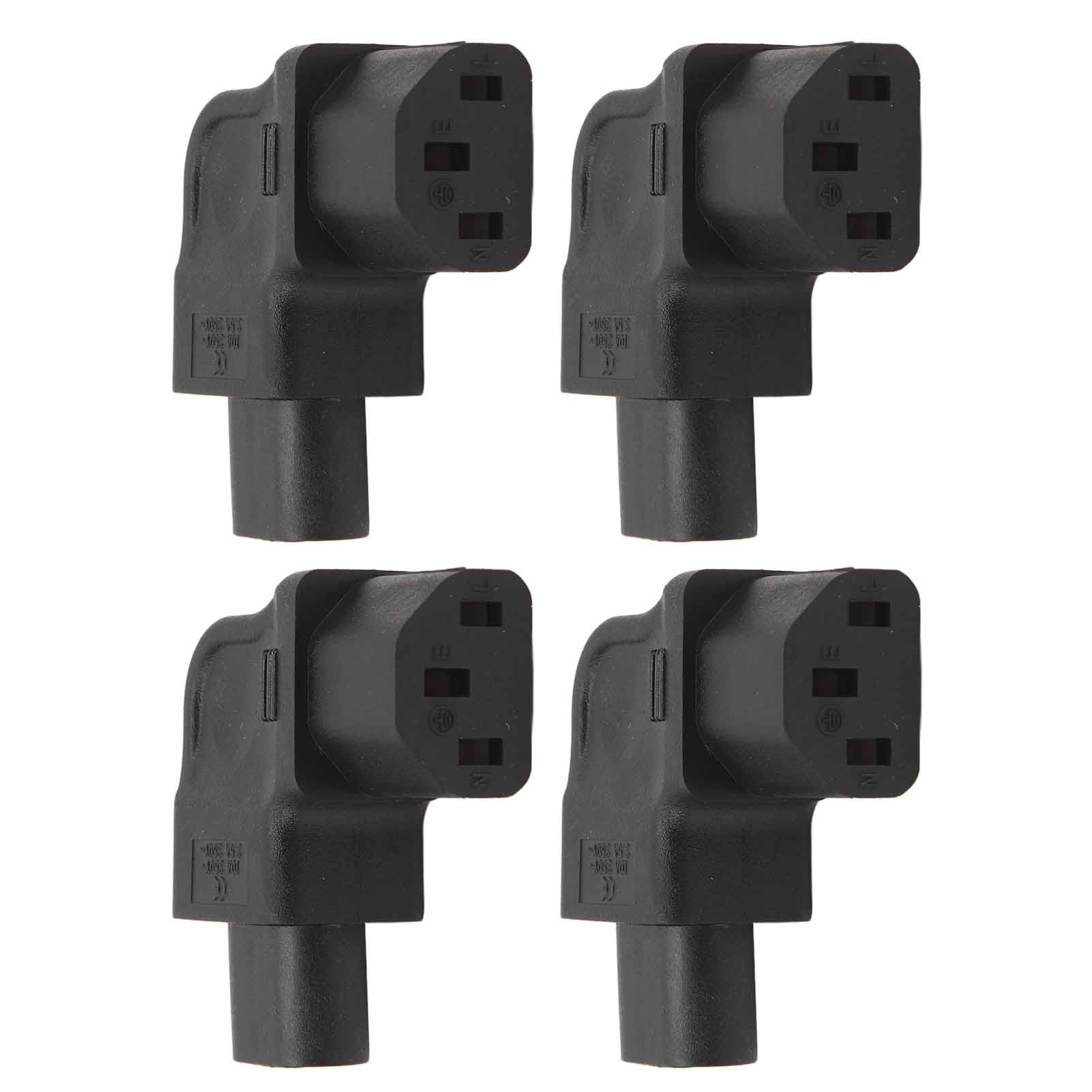 

4 шт. Адаптер питания IEC320 C8 - C13 Угловой штекер-папа 90 градусов - Гнездо-мама Конвертер для ноутбука, настольного компьютера