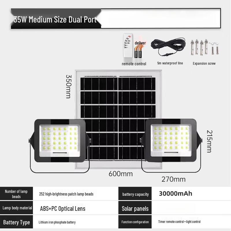 UOSU 35W Dual White Light Rechargeable Floodlights Kit
