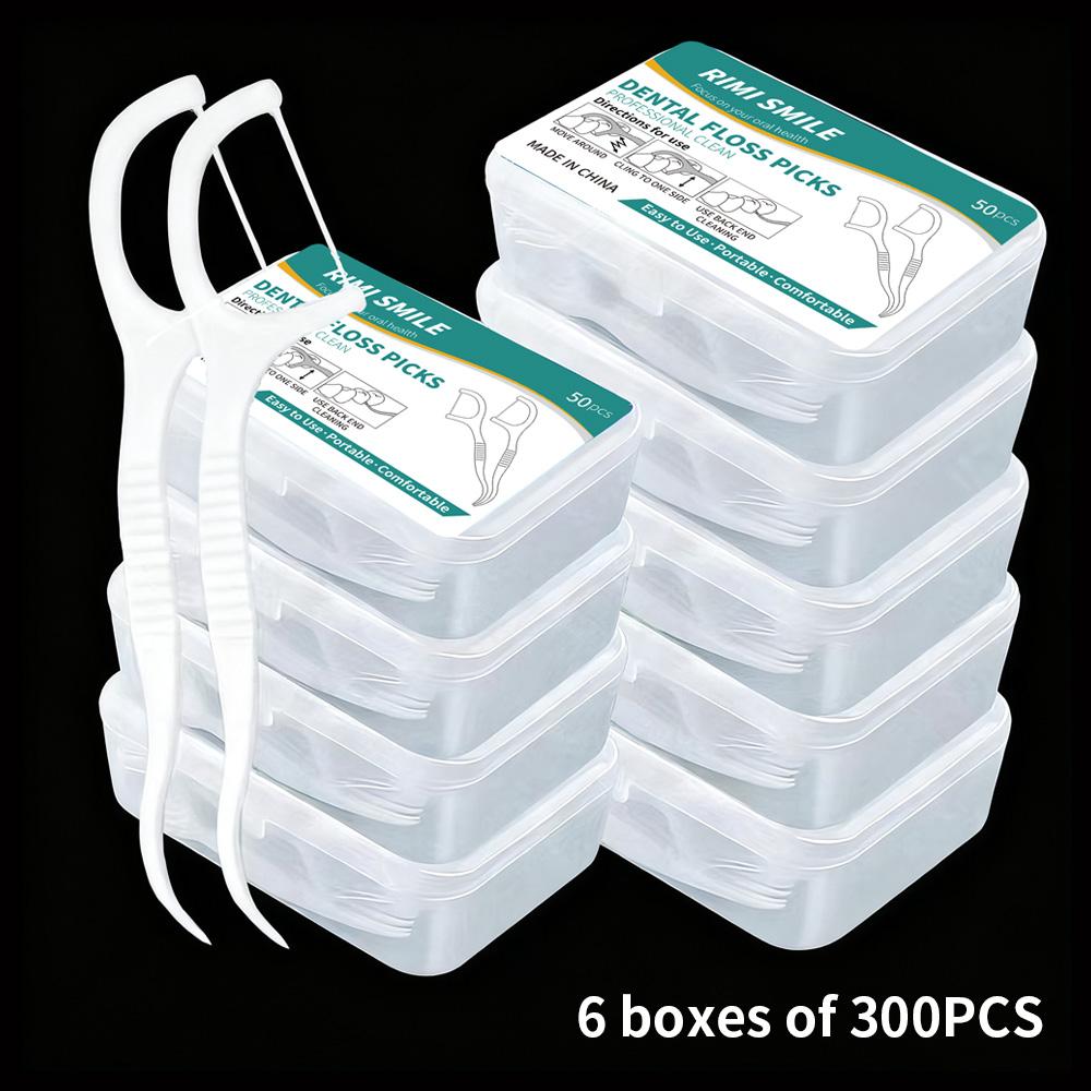 100PCS/300PCS - Fine sliding dental floss stick | Comes with a sealed storage box, dental floss is not easily broken or worn