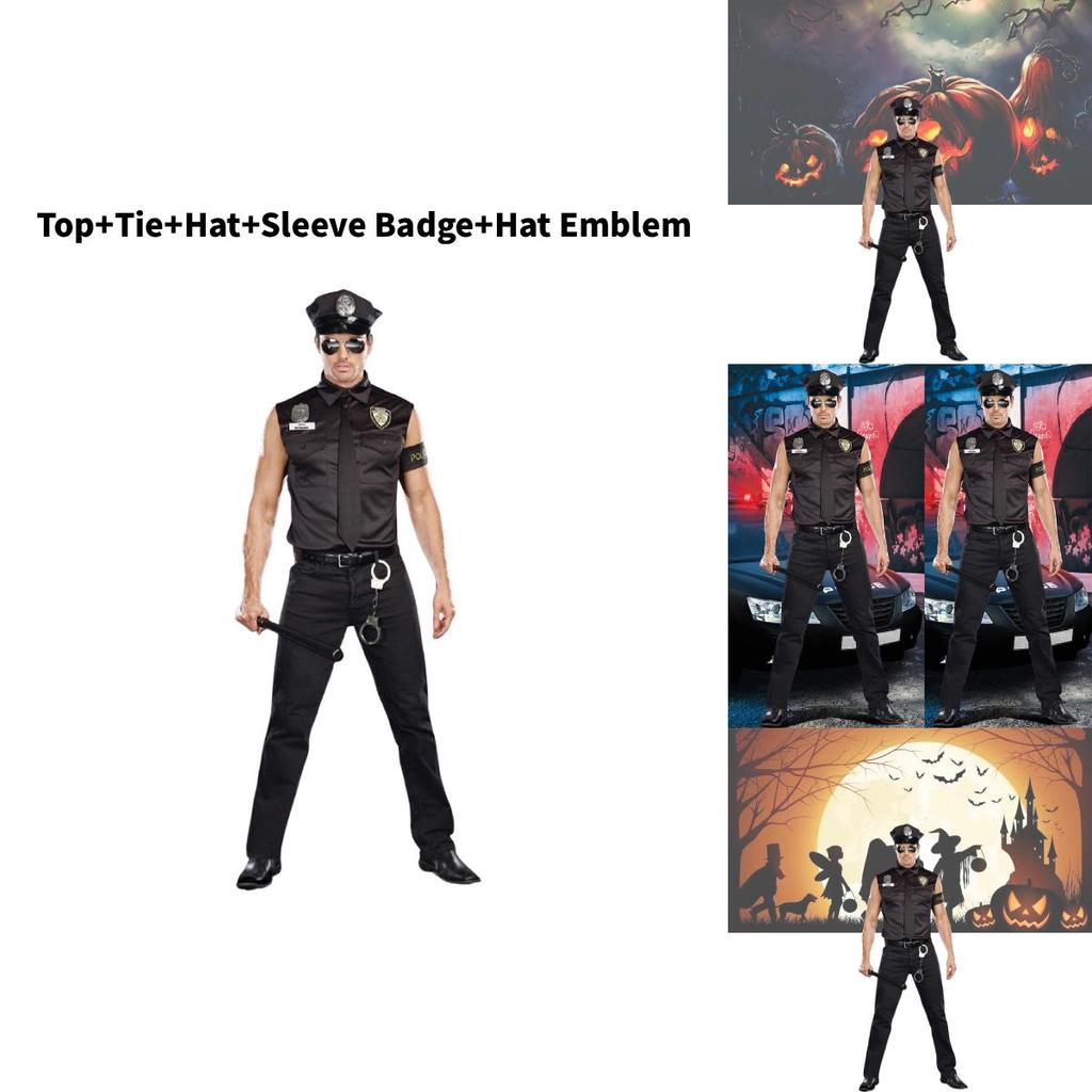 Halloween Stage Costume For Men With Pure Color Design For Theatrical Performance