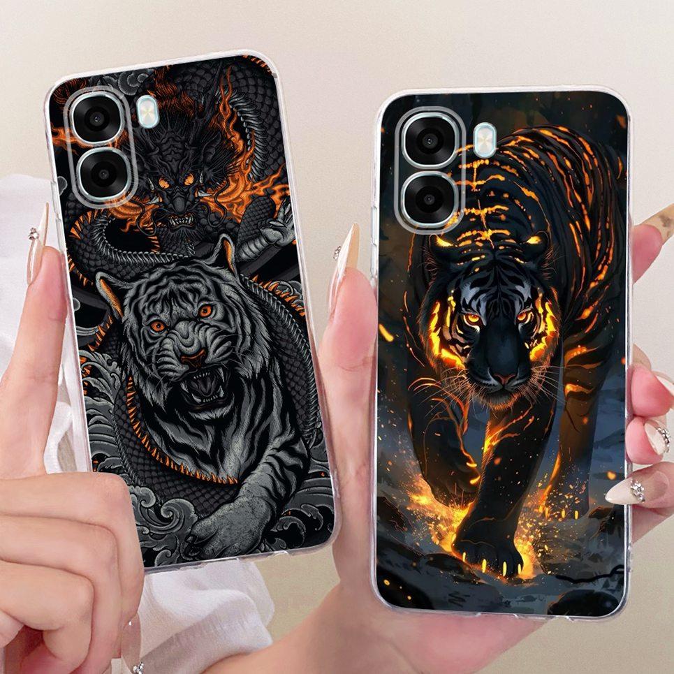 Cartoon Animal Cool Dragon Chinese Loong Painting Casing For Oppo A6x A6t 4G 5G a6x India A6T Pro Phone Case Soft Clear Silicone