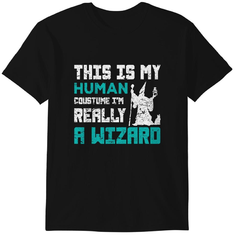 

This Is My Human Costume I m Really A Wizard Funny T-Shirt Classic T-shirt XL