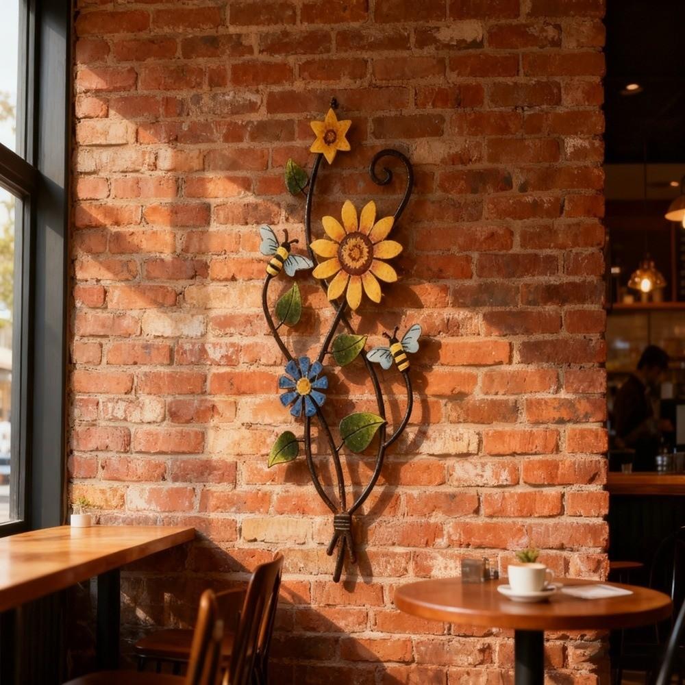 2D Wall Decoration Plate Country Style Flower Garden Decoration Decoration Crafts  Home
