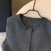 2025 Grey Ear-Side Cape Vest: Stylish High-End Autumn Short Jacket
