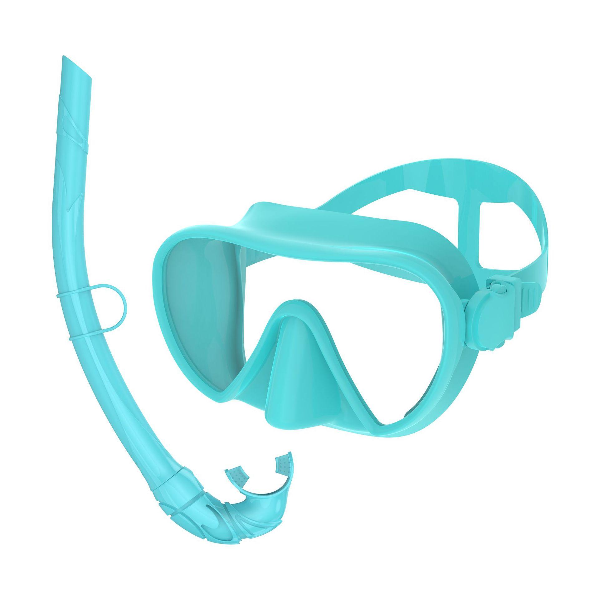 

Snorkeling Diving Kit Silicone Large Frame Diving Mask One Size смарагдовий