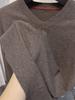 Men's Trendy Solid Color V-Neck Wool Sweater for Autumn/Winter - Base Layer Casual Knit Pullover
