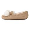 UGG Leather Pom Pom Bow Flat Shoes Women Shoes Sand 1138651-SAN