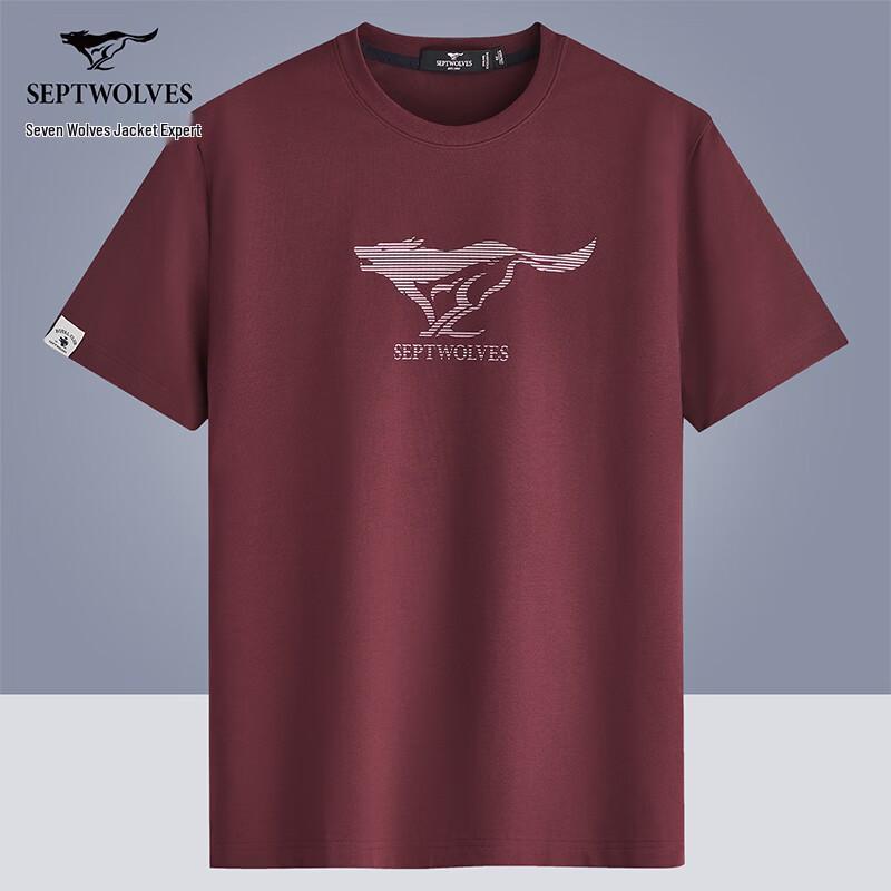 Septwolves Men s Solola Print Round Neck T-shirt 170/88A