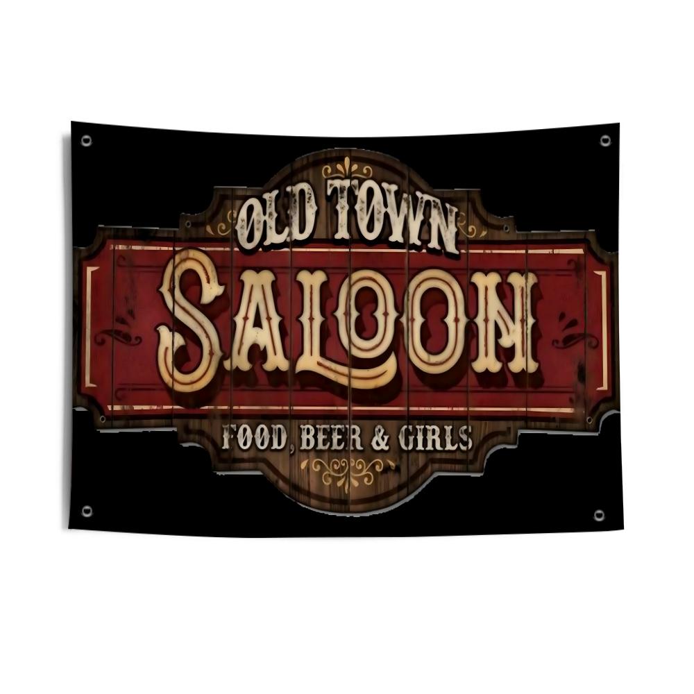 Western Cowboy Tavern Flags Sunproof Windresistant Outdoor Flag Festival Decor For Courtyards  Gardens Shops Camping