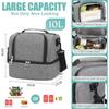 Insulated Lunch Bag for Men & Women, Double-Layer Leakproof Cooler with Adjustable Strap for Office, Picnic, Beach