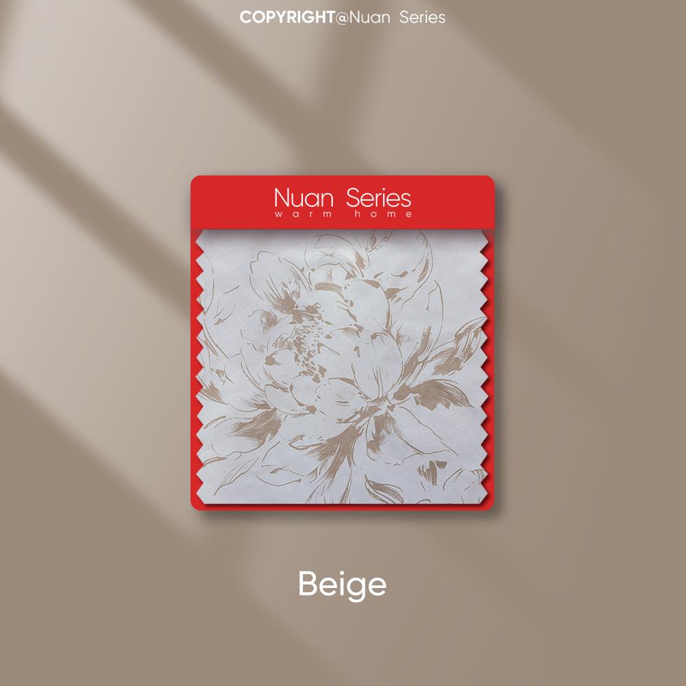 

1 ШТ. Серія Nuan Французькі штори в ретро-стилі з квітковим принтом 100% світлонепроникні штори для спальні, вітальні, балкона, вікна для домашнього декору W100cm x L260cm бежевий