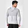 Men's Quick-Dry Hooded Training Suit - Long Sleeve Track & Field Running T-Shirt