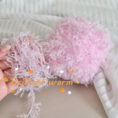 100g/roll Imitation Teddy Curly Hair Features Knitted Crochet Hooks Rolled Edge Yarn Hand Woven Scarves Hats Dolls Knitted Yarn