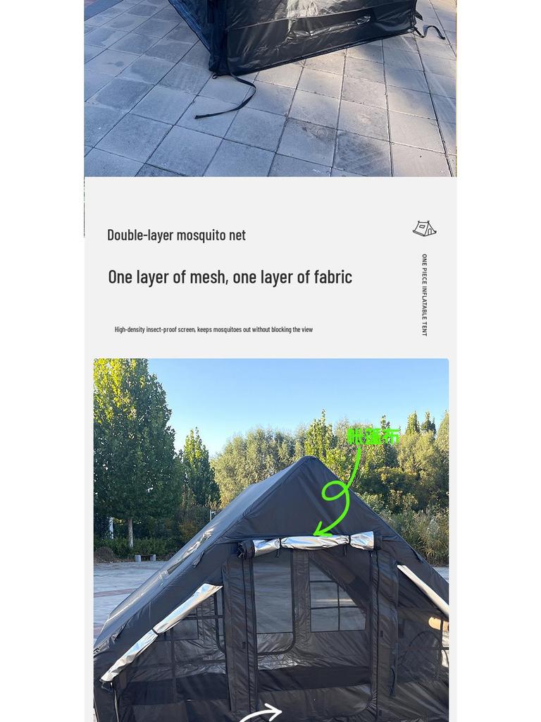 Portable Rainproof Thickened Inflatable Camping Tent