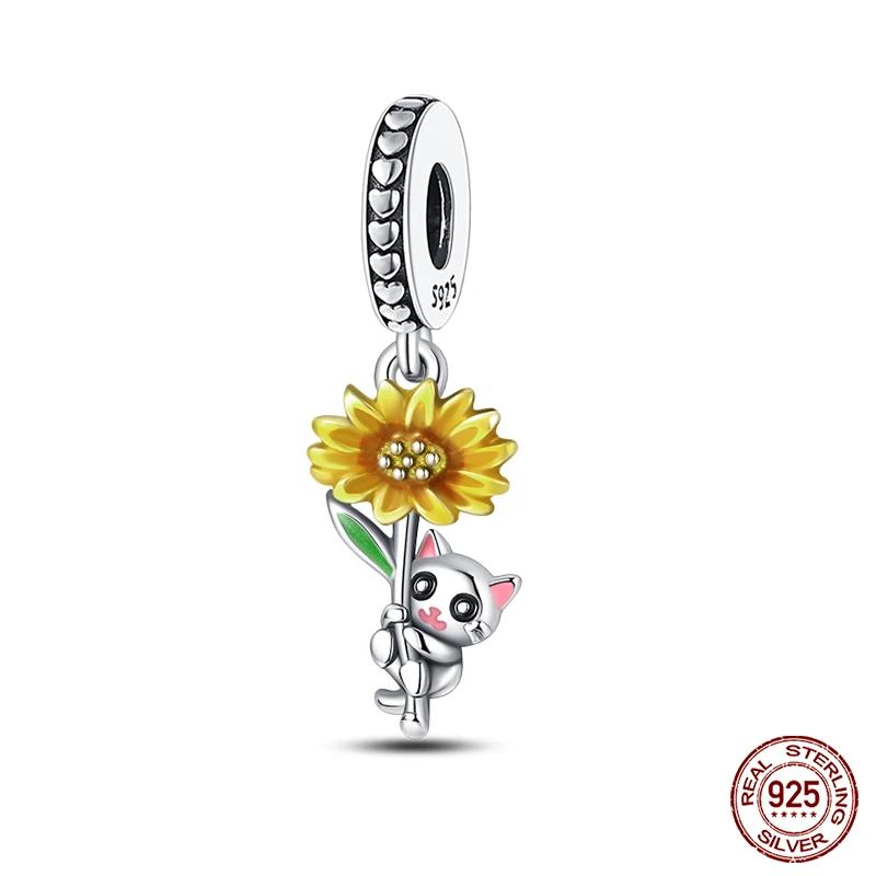 100% Copper Beautiful Spring Flowers Butterfly Firefly Charms Beads Fit Original Bracelets Diy Jewelry