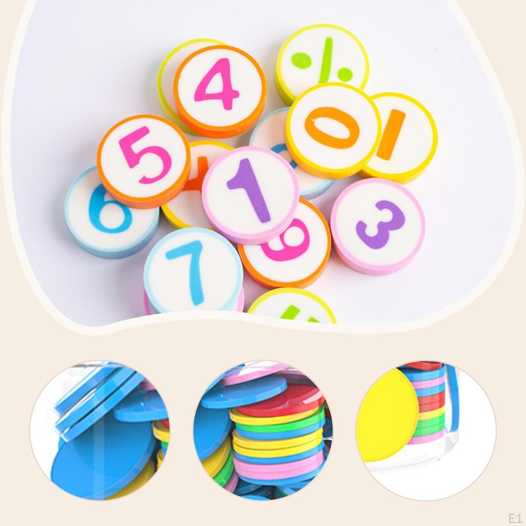 1 inch Math Manipulatives Counting Chips Discs 100Pcs for Bingo Games Multifunctional Sturdy Round