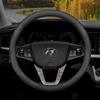 Leather Car Steering Wheel Cover for Hyundai I30 Tucson Nx4 I20 Ix35 Accent I10 Getz Kona I40 Elantra H1 I30n Santa Fe Veloster