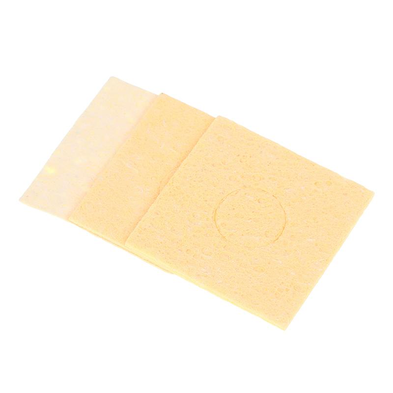 5Pcs 6*6Cm Soldering Yellow Clean Sponge Solder Tip Cleaning Sponges Cleaner Pads Desoldering Soldering Iron Accessories