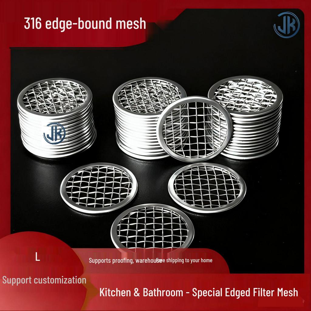 304 & 316 Food Grade Seamless Round Stainless Steel Filter Mesh for Kitchen and Bathroom