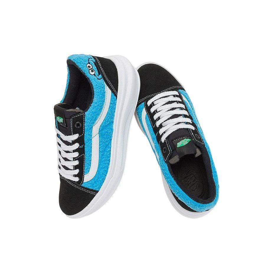 Sesame Street x Vans Old Skool Overt Comfycush Cookie Monster Unisex Sneakers Blue Black VN0A7Q5EY40