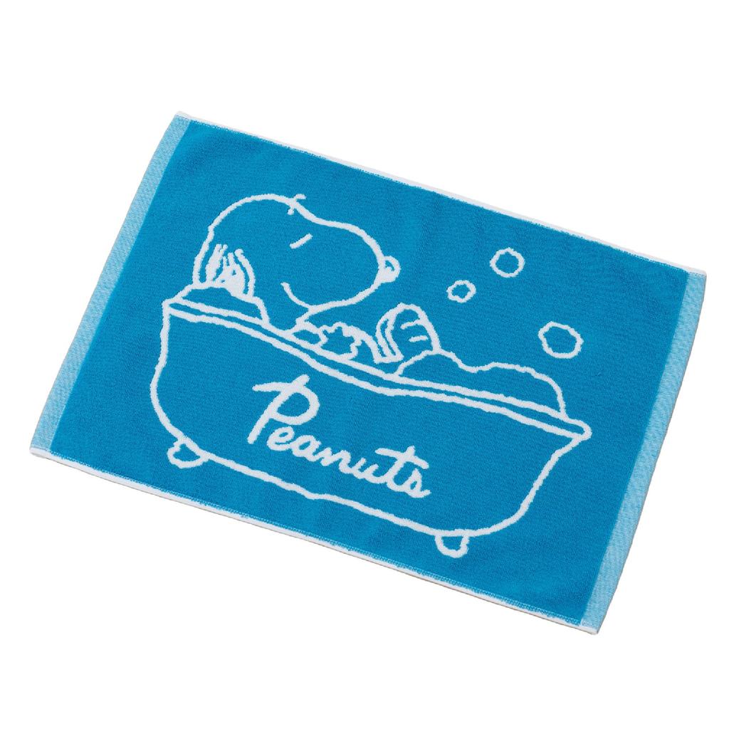 Senko Snoopy Bath Approximately 40 x 60 Gift Boxed with Character 58343 Mat, cm, Obi, Blue, Design, Cute,