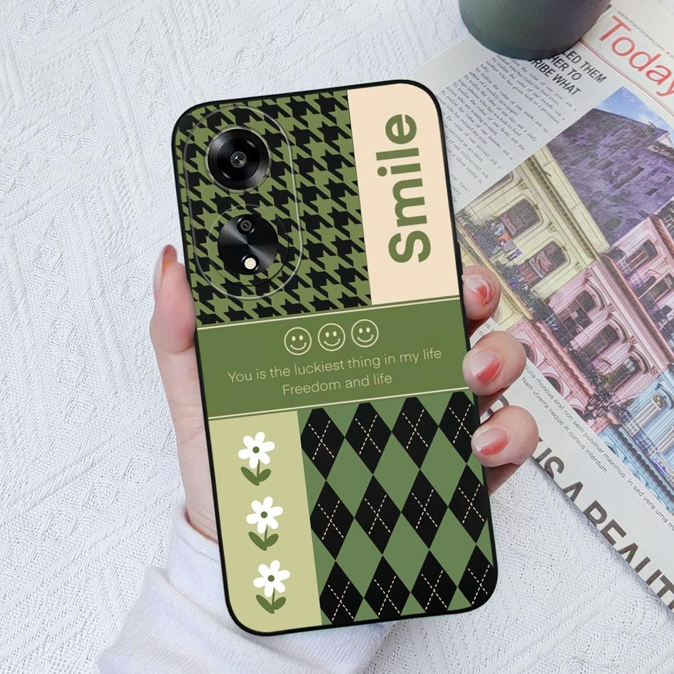 Für Oppo A7 A15 A1K A35 A55 A1 A52 A11 Telefonhüllen Mode Buntes Karomuster Weiches Flüssigsilikon Super Stoßfeste Schutzhülle für Oppo Capa