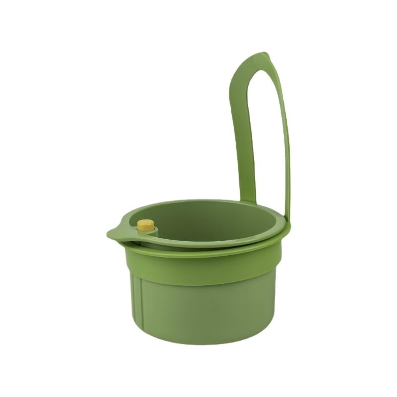 

Quick Drying Sink Organizers Basket With Closure Long Handle And Multifunctional Storage Space for Kitchen Tool зелёный