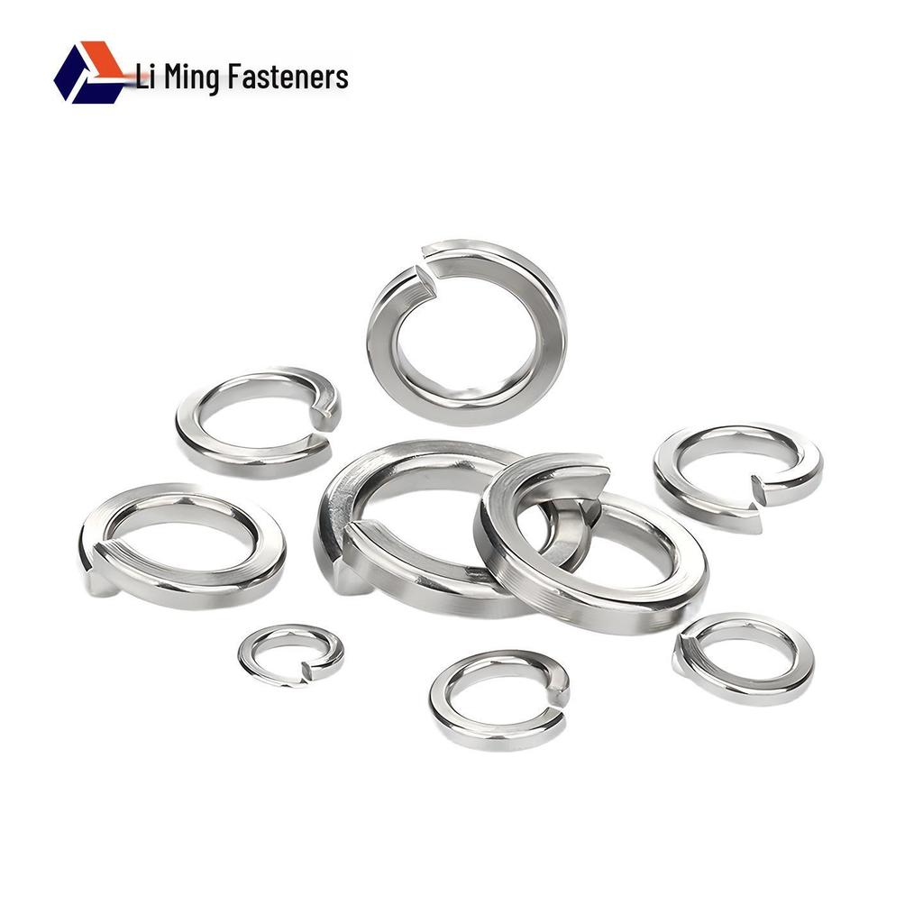 304 Stainless Steel Split & Flat Spring Washer, Elastic Washer M2-M8