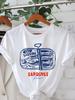 Unisexs Sardines Fish Retro Graphic Tshirt Short Sleeve Crew Neck Casual Summer Top Print For Beach Outfits Casual Attire