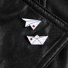 Unisex Origami Airplane Boat Enamel Brooch Pin Jacket Bag Badge Friend Gift
