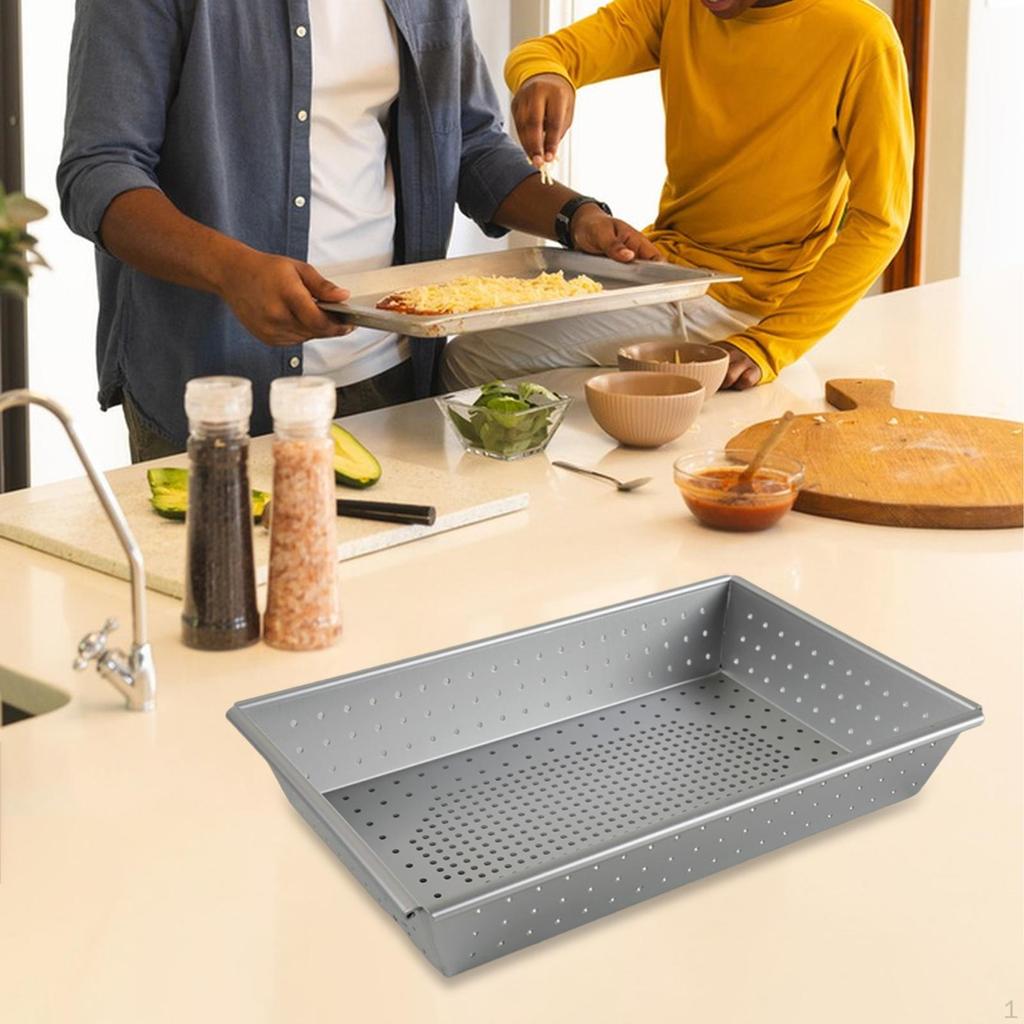 Pizza Pan Baking Sheet Oven Supplies High Temperature Resistant Homemade Restaurant Nonstick