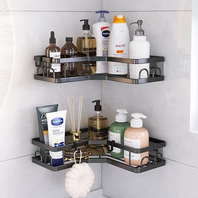 Toilet Triangle Shelf Bathroom No Punching No Nail Wall Mounted Storage Shelf Wall Corner Storage Rack