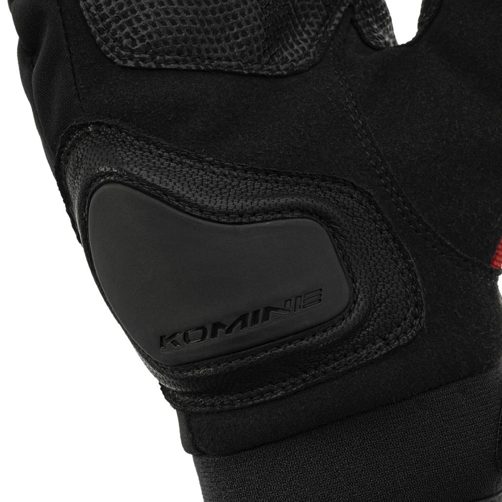 Komine Motorcycle Gloves GK-8184 Hannibal Protect Winter Gloves, Black, 2XL