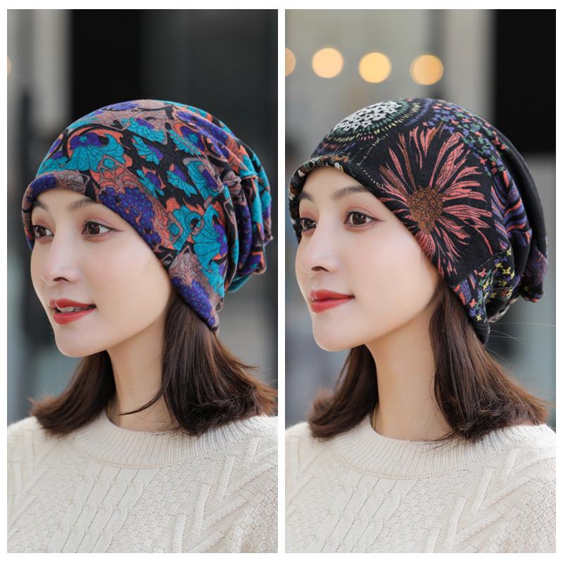 Vielseitige koreanische Damenhüte für Herbst/Winter: Kopftuch, Baotou, Pullover, Halstuch, Print, Flor und Ohrenschutz