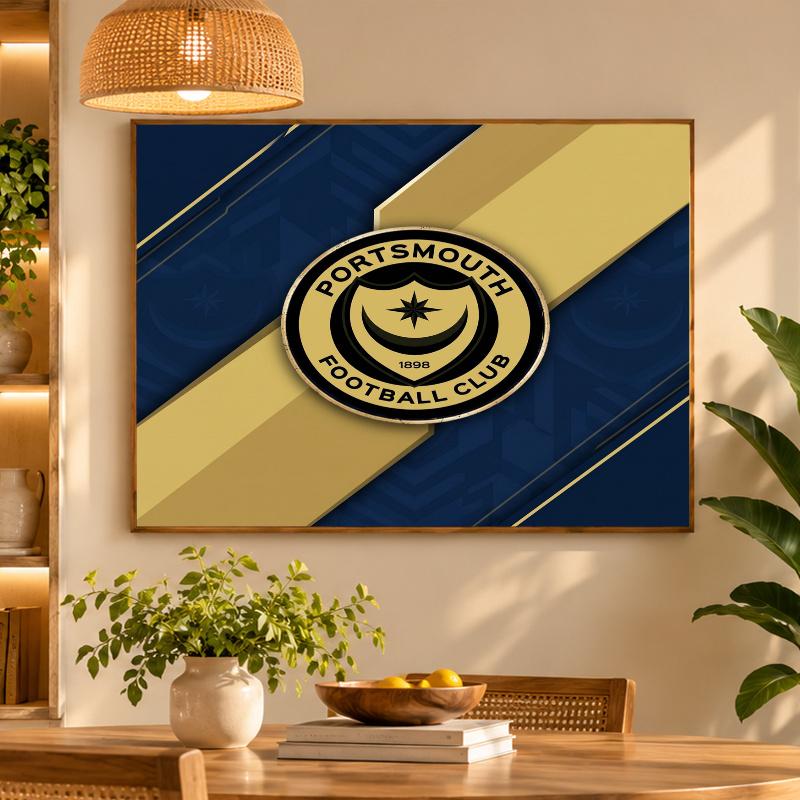 5D Diamond Painting Portsmouth FC DIY Full Drill Diamond Art Kit Home Decoration