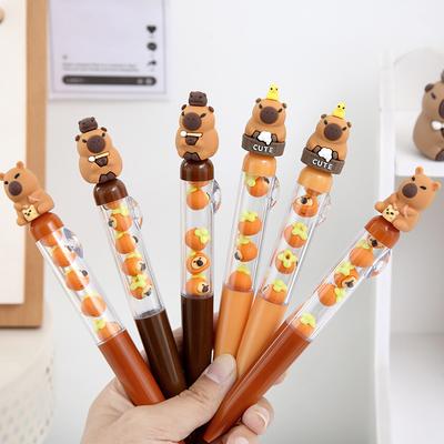 Kreativer Interessanter Capybara Gelstift Kawaii Ästhetisch Niedlich Cartoon Perlenstift Schreiben Glatte Stifte Schnelltrocknende Neutrale Stifte