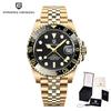 Pagani Designs New GMT Men's Mechanical Watch Luxury Sapphire Stainless Steel Ceramic Bezel Business Men's Automatic Watch