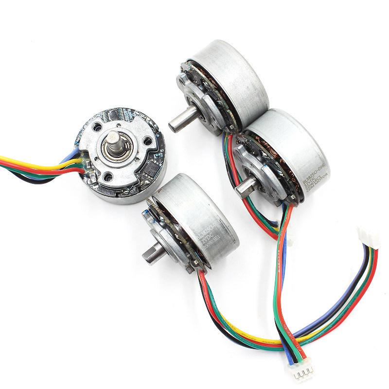 Multi-Voltage Outer Rotor Brushless Motor with Built-in Driver, PWM Speed Control, D-Shaft 6mm, DC 12-24V