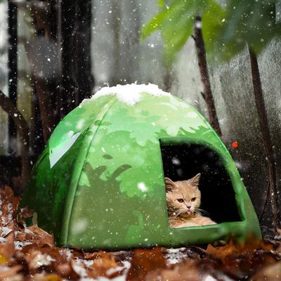 Warmer Dschungel für Katzen im Herbst und Winter  Winddichte und kältebeständige Jurte  Wasserdichte Streunerkatzenhütte und Hundehütte  Liebevolle Tierhütte