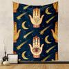 Mystic Hand with Eye and Celestial Symbols Patterned Tapestry Home Decor, Suitable for Bedroom and Living Room, Gift