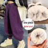 2024 New Style Thickened Fleece Lambswool Sweatpants for Kids: Warm Winter Sports Pants for Girls and Boys