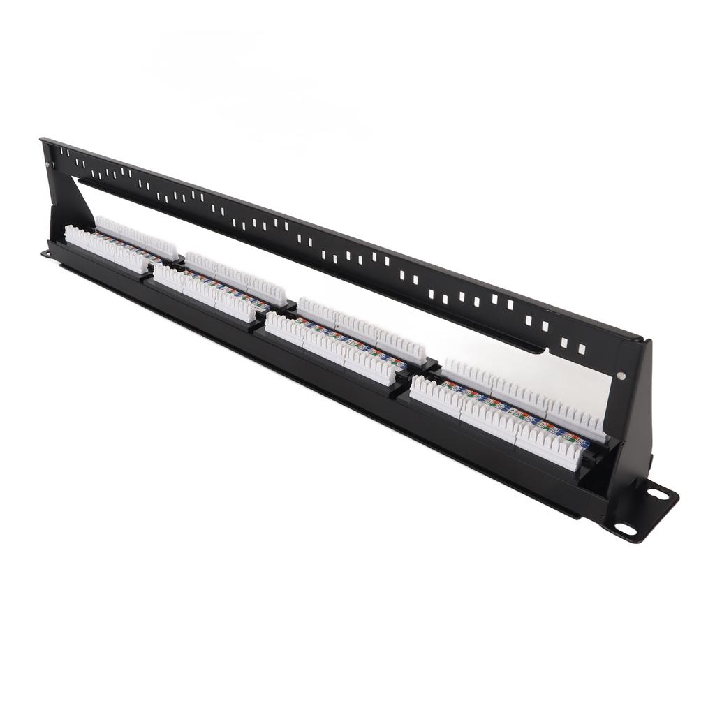 RJ45 Through Coupler 24 Ports Anti Interference 10G Ethernet Supported CAT5e Patch Panel for 19