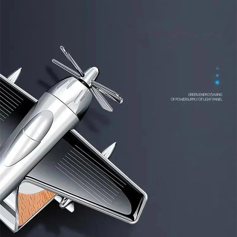Solar Powered Car Air Freshener Desktop Fragrant Perfume Solar Car Perfume Aromatherapy Rotating Mini Aircraft Decoration