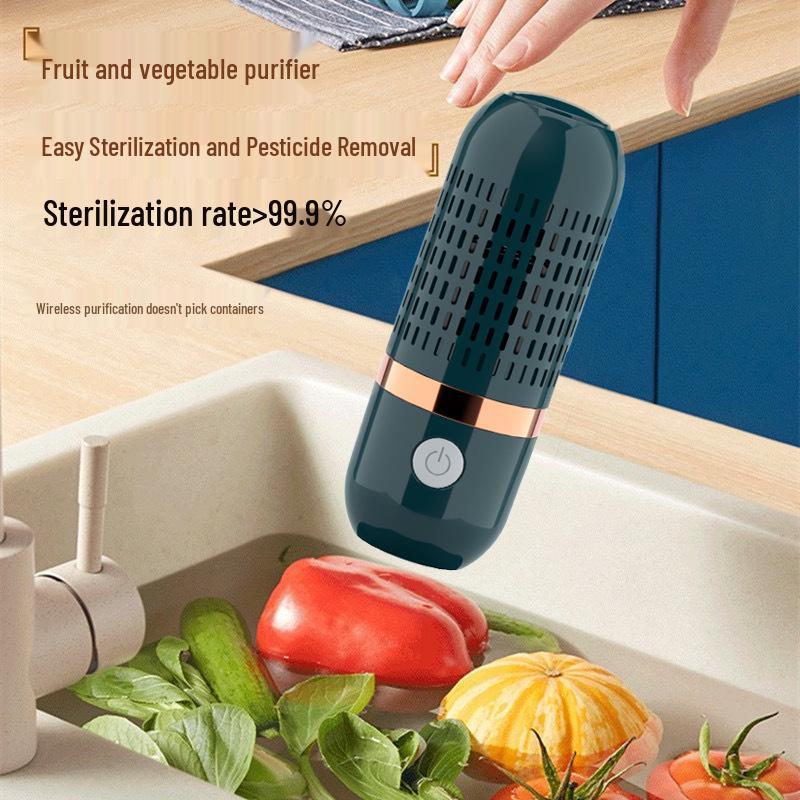 Wireless Fruit & Vegetable Purifier: Household Appliance for Washing and Disinfecting Produce, Removing Pesticide Residues.