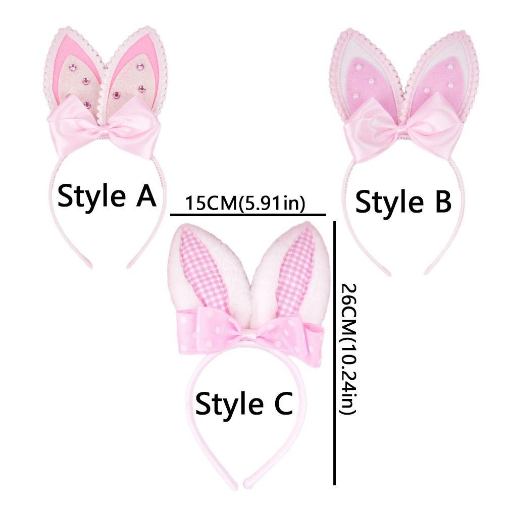 Creative Bunny Ear Headband Long Ears Shiny Easter Headpiece Headdress Non-slip Rabbit Ear Hair Hoop Photo Props