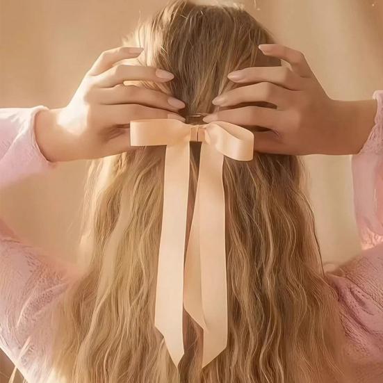Magnetische Haarspange mit rutschfesten Zähnen, Schleifenverzierung für den Hinterkopf, Haarklammer für halboffene Frisuren, Haarstyling-Tool