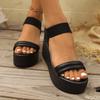 Fashion Fashionable versatile Sandals Female Solid color Wedges fish mouth shoes Elegant minimalist Comfortable women shoes 2025 Summer