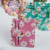 Secure Closure Daisy Beaded Keychain Bracelet Soft PU Leather Women Girls Fashion Accessory
