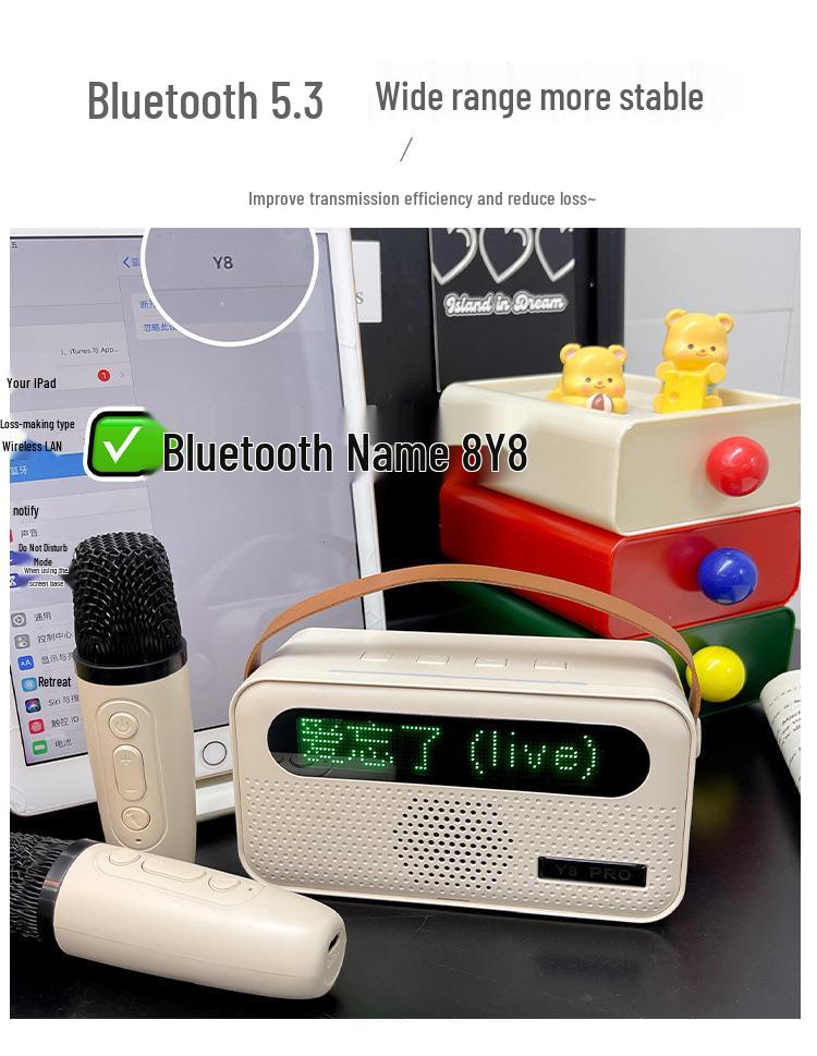2026 German YF Bluetooth Speaker with Karaoke Mic – Stylish All-in-One for Home & Celebrations