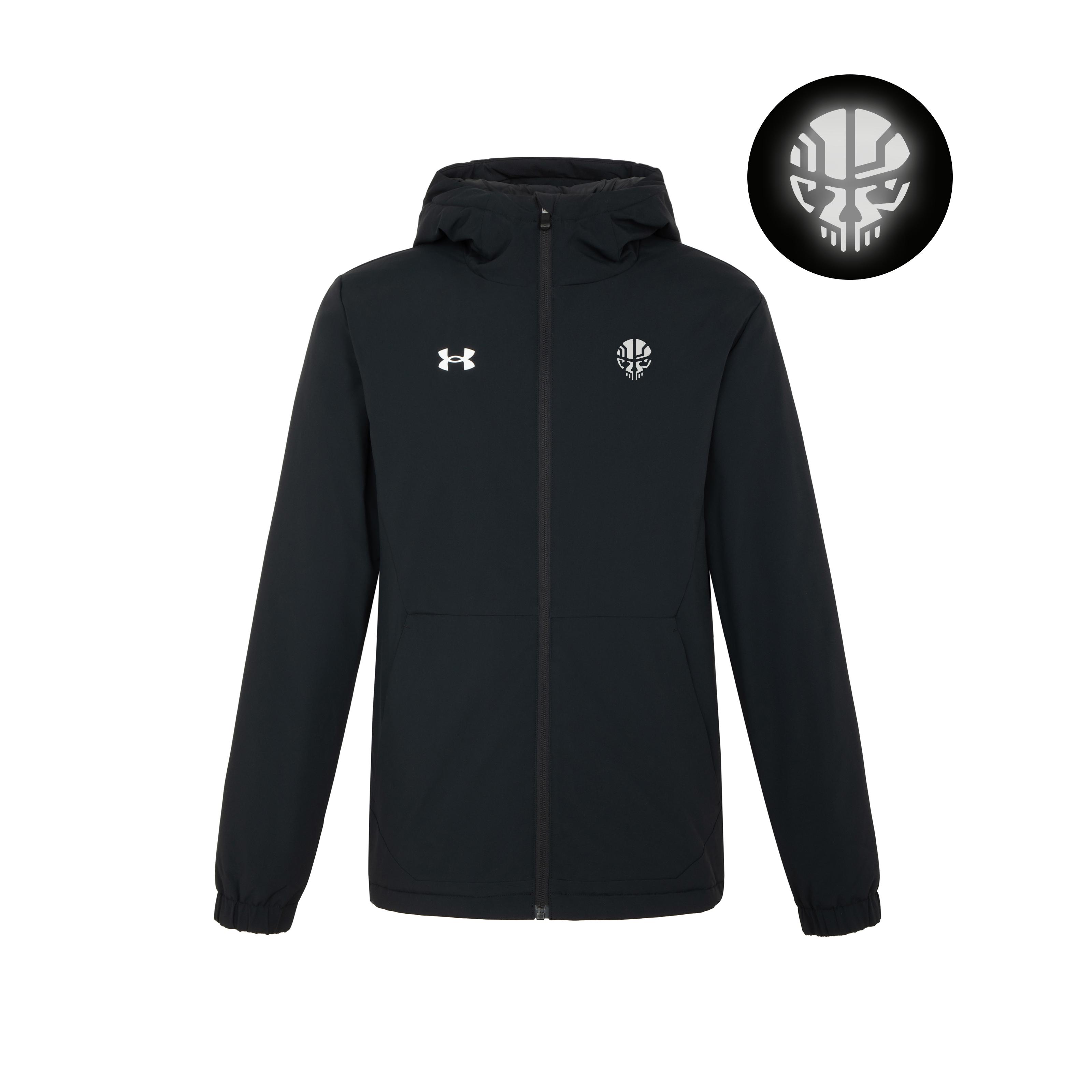 

Under Armour Хлопковая куртка Теплая Ветрозащитная Светоотражающий узор Безопасность Индивидуальность С капюшоном Хлопковое пальто Куртки унисекс C4-22600902 S